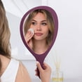 thumbnail image 2 of Zadro Medium Teardrop Handheld Mirror Curved Ergonomic Handle to Hang, 2 of 9