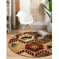 thumbnail image 4 of Rugs.com Pioneer Collection Rug – 5 Ft Round Multi Medium-Pile Rug Perfect For Kitchens, Dining Rooms, 4 of 9