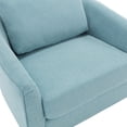 thumbnail image 4 of MINCETA Accent Chairs,Oversized 360 Swivel Armchair(Seat Area:25.6"D x 26.8"W),Modern Comfy Reading Chairs for Living Room with Metal Base,Performance Fabric in Teal, 4 of 5