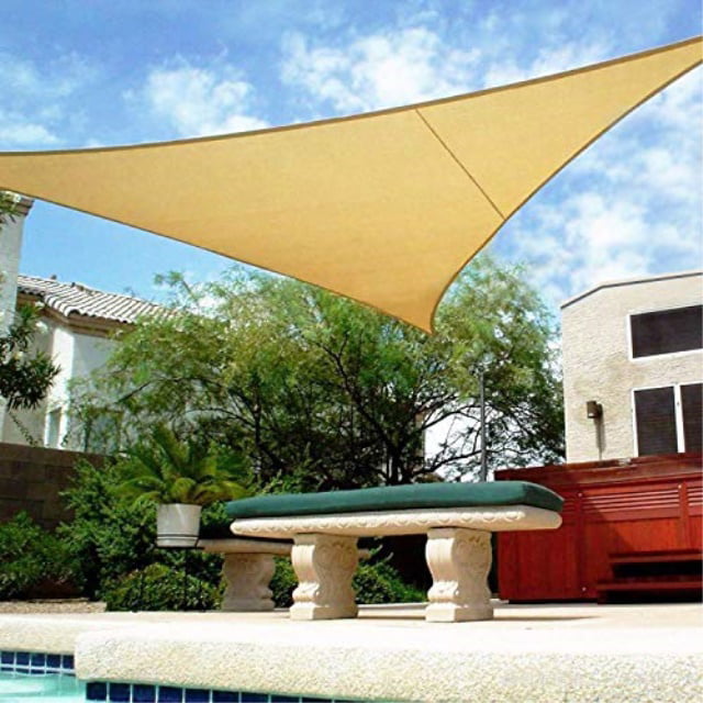 Details about   Shade Sail Triangle 16'x16'x16' UV Block Canopy-Patio Backyard Lawn Garden Terra 