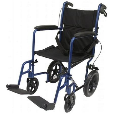 Karman Healthcare LT-1000HB-BL Transport Wheelchair-Blue