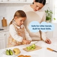 thumbnail image 2 of Juego de cuchillos Kibbidea Kids Safe, 4 piezas, para principiantes, cocina plateada, 2 of 7