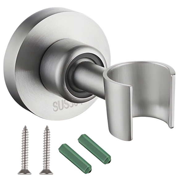 Shower Head Holder Wall Mount, 304 Stainless Steel, Adjustable, for Handheld Spray Wands, Durable Metal Construction, Easy Screw Installation