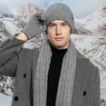 thumbnail image 2 of Winter Beanie Hat Neck Warm Scarf and Touch Screen Gloves Set for Women and Men,Knit Cap Set, 2 of 8