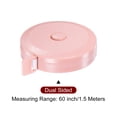 thumbnail image 3 of Measuring Tape 1.5M/60-inch Round Retractable Tailors Tape Measure Pocket Size, Pink, 3 of 5