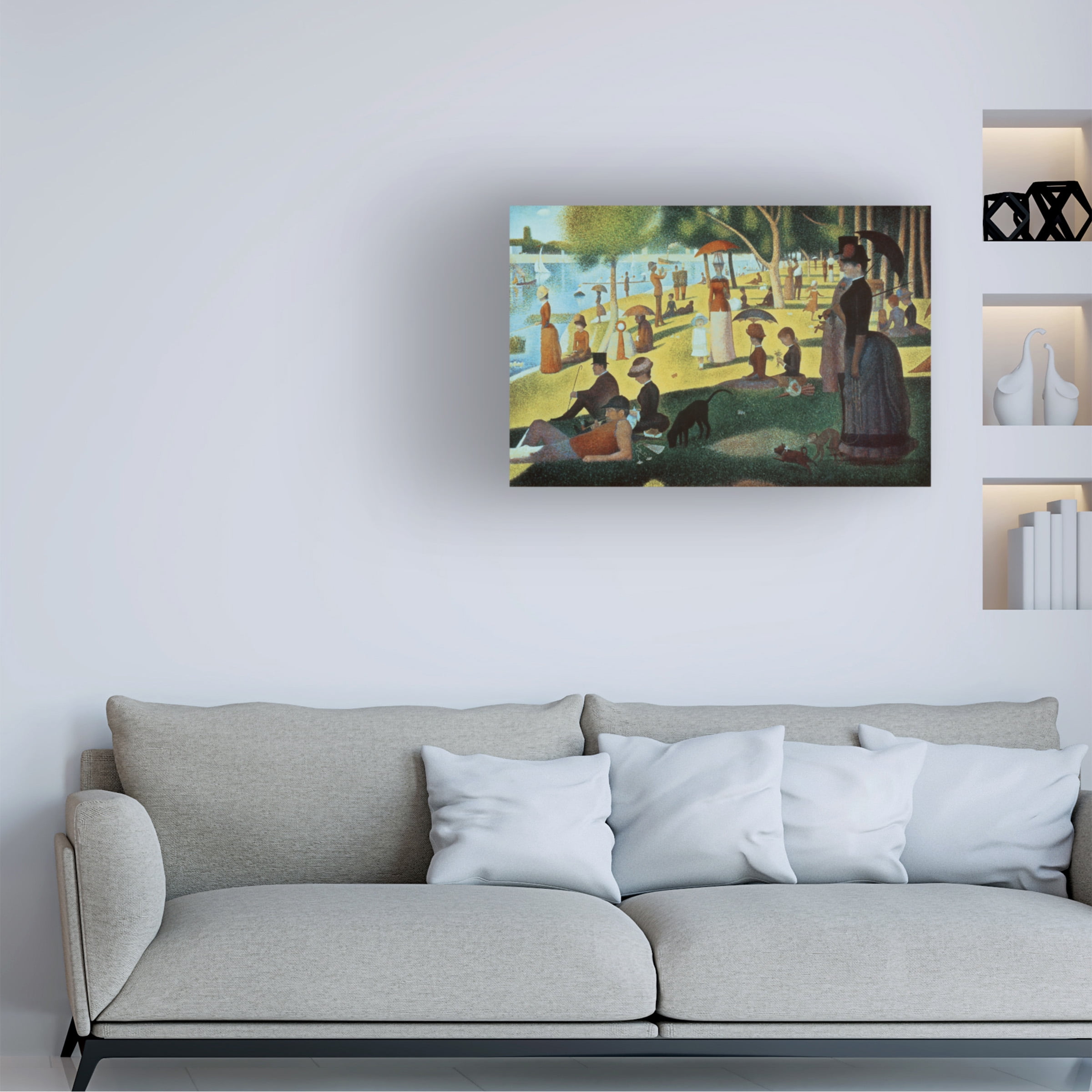 Georges Seurat 'Sunday Afternoon on the Island' Canvas Art