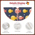 thumbnail image 4 of Daiia Cute Puffer Fish Drawing Merry Christmas Tree Skirt , Xmas Large Lace-up Tree Skirt, Santa Snowflakes Rustic Home Decorations New Year Party Farmhouse Decor-48", 4 of 7