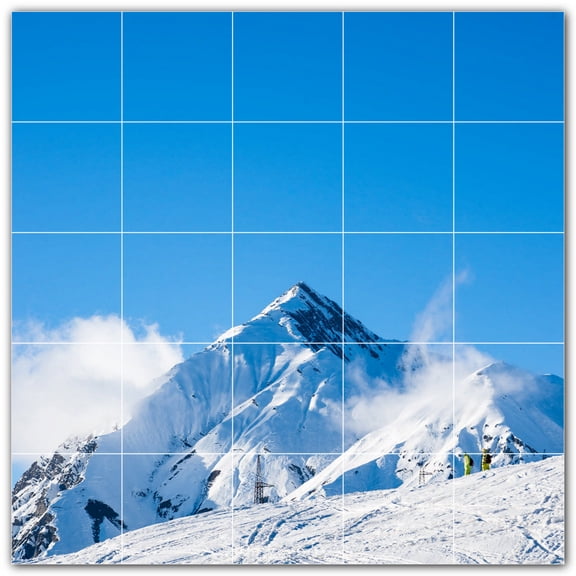 Picture-Tiles.com: Mountains Ceramic Tile Wall Mural WAL500880-55XL. 60"W x 60"H using (25) 12" x 12" Ceramic Tiles-Satin Finish