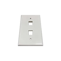 Tripp Lite Safe-IT 2-Port Single-Gang Keystone Plate Ivory Gloss N042AB002IVG