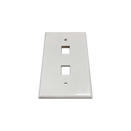 Tripp Lite Safe-IT 2-Port Single-Gang Keystone Plate Ivory Gloss N042AB002IVG