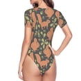 thumbnail image 4 of Naloa Squirrel And Nuts Women's Short-Sleeved Onesie, One-Piece Swimsuit for Parties, dates, clubs - X-Large, 4 of 9
