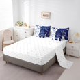 thumbnail image 2 of jejeloiu Kawaii Puppy Dogs 7-Piece Bedding Comforter Set,Pet Dog Paws King Bedding Sets,White Blue Bed Sheets For Girls Boys,Ultra Soft Home Decor Reversible, 2 of 8