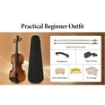 thumbnail image 4 of Yescom Beginner Violin 4/4 Full Size  Solid Wood Full Set with Carry Case Mute Bow Shoulder Rest for Student Adults Starter Beautiful Butterfly, 4 of 6