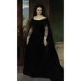 thumbnail image 2 of Arnold Böcklin 12x18 Black Ornate Wood Framed Double Matted Museum Art Print Titled - Portrait of the Actress Fanny Janauschek (1861), 2 of 5