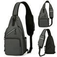 thumbnail image 4 of UYYX Crossbody Bags For Women Lightweight Floral Leaf Print Sling Chest Bag Water Resistant Crossbody Bag for Commute（Dark Gray）, 4 of 5