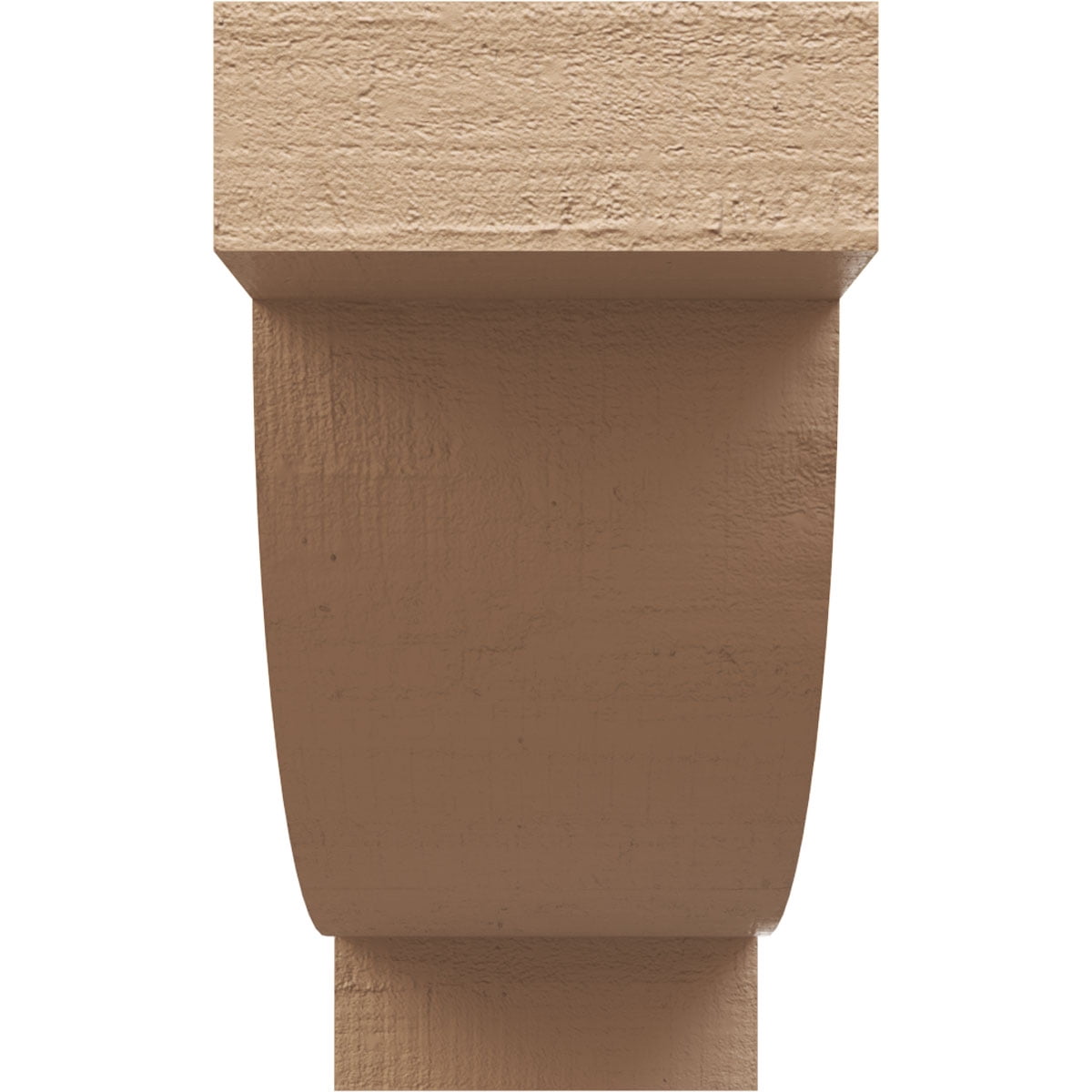 9"W x 27"D x 18"H Classic Alpine Rough Cedar Woodgrain TimberThane Corbel, Primed Tan