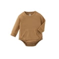 thumbnail image 1 of Kmbangi Barboteuse en Coton pour Bébé Manches Longues Col Rond Couleur Unie avec Poche, 1 of 8