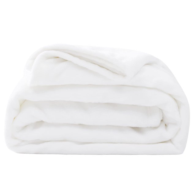 Deconovo Manta de cama Twin-XL, suave y ligera, blanca, 152 cm de ancho x 203 cm de largo, manta de forro polar, suave y acogedora, microfibra de lujo