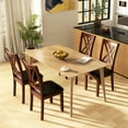 thumbnail image 2 of Gymax Set of 4 Dining Chair Kitchen Chair with Backrest Padded Seat & Rubber Wood Legs, 2 of 9