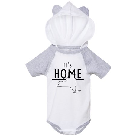 

Inktastic It s Home- State of New York Outline Gift Baby Boy or Baby Girl Bodysuit