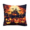 thumbnail image 2 of Pandiboks Halloween Decorative Pillow Covers 18x18in Couch Pillow Covers Multicolor Autumn Polyester Pumpkin Square for Family Room、Outdoor, 2 of 6
