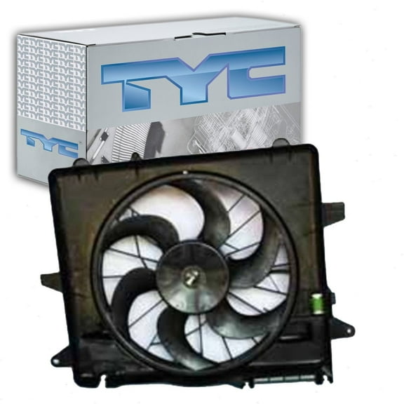 TYC Dual Radiator & Condenser Fan Assembly compatible with Ford Mustang 3.7L 4.0L 4.6L 5.0L V6 V8 2005-2014