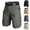 #03 Green, variant on Mens Multi Zipper Cargo Pockets Outdoor Shorts Waterproof Quick Dry Ripstop Elastic Waist No Belt Pants Loose Fit Hiking Fishing Daily Bottoms, #03 Gray, 4XL