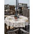 thumbnail image 3 of Outdoor Tablecloth with Umbrella Hole Zipper Love Heart Floral Round Tablecloth 54" Waterproof Outside Table Cloth Star Cute Botanical Farmhouse Patio Table Cover Tablecloths for Picnic Party, 3 of 8