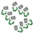 thumbnail image 1 of Pegatinas para cubo de basura BuyWeek 18 unidades etiquetas ambientales reciclables suministros para mejoras del hogar etiquetas para basura, 1 of 12