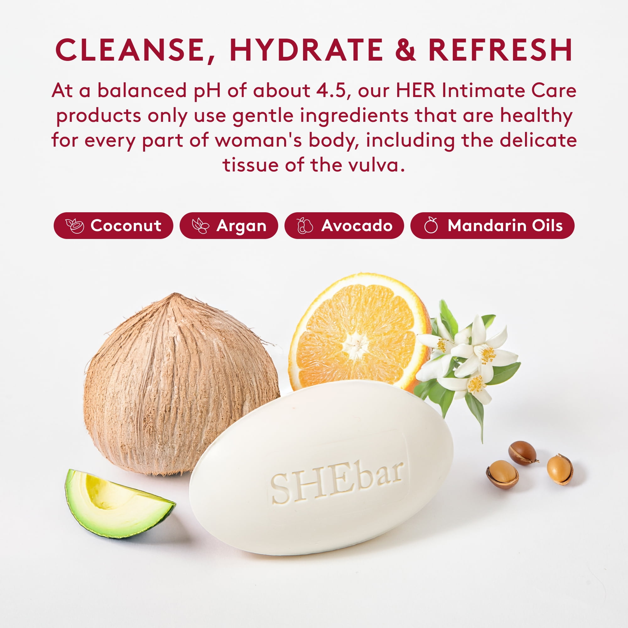 Joylux Shebar Intimate Feminine Cleansing Bar,pHBalanced Fo