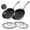 silver, variant on FogDream Non Stick Frying Pans Set, 10 & 11 Inch Tri-Ply Stainless Steel Pans with Lids for All Cooktops, Dishwasher & Oven-Safe Cooking Pan,Silver