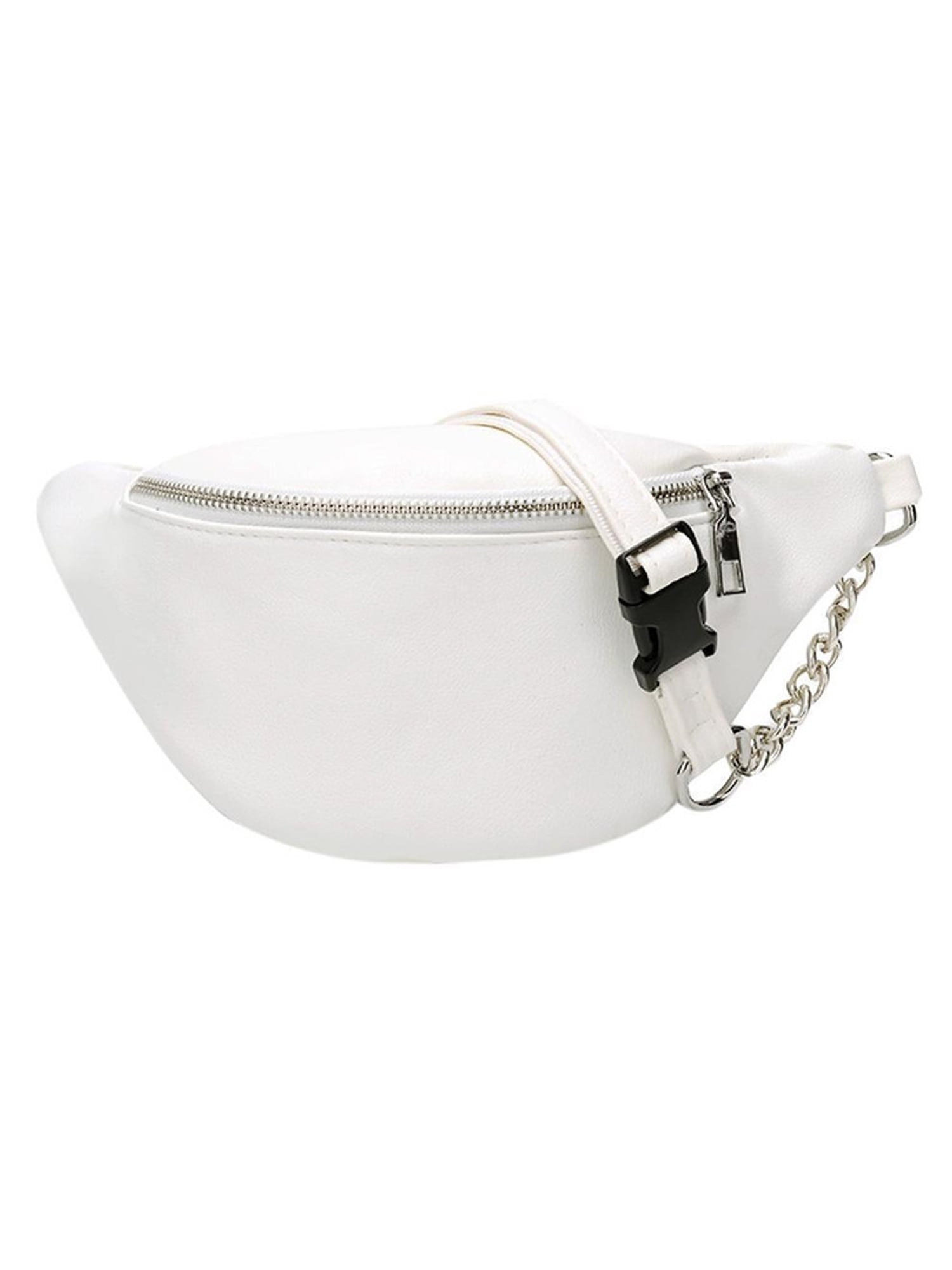 all white fanny pack