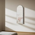 thumbnail image 6 of LEDREM Wide Arched Mirror Jewelry Cabinet, LED Wall/Door Mounted Organizer with Lockable Storage & Interior Mirror, Ink Black, 6 of 8