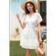 thumbnail image 2 of Falda de Talle Alto con Escote en V y Ojales en Forma de A, Color M, 2 of 7