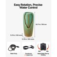 thumbnail image 3 of 30.71 Inch Single Tier Glazed Tank Fountain with LED Lights Water Pump Indoor Outdoor Garden Patio Waterfall Green, 3 of 7
