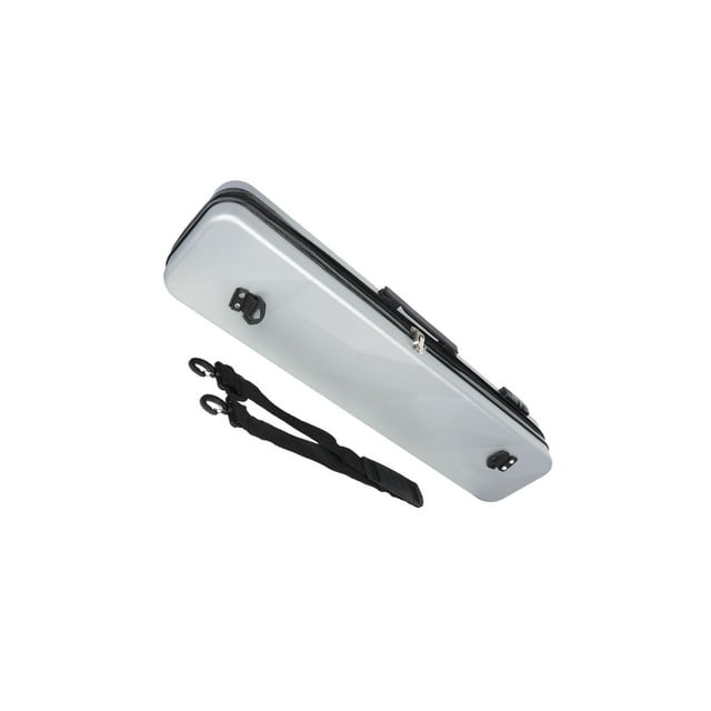 Youkk Boîtes de Queue de Piscine 1/2 Sac de Club Standard Snooker Dur Argent Boîte de Rangement Queues PVC Sac Imperméable Argent Verrouillable 85x12x18cm