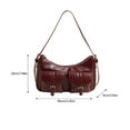 thumbnail image 3 of FENOHREFE Korean Styles Armpit Bag for Women Girl Retro Commuting Bag Multi-Pockets Shoulder Bag PU Leather Crossbody Bag Purse, 3 of 8