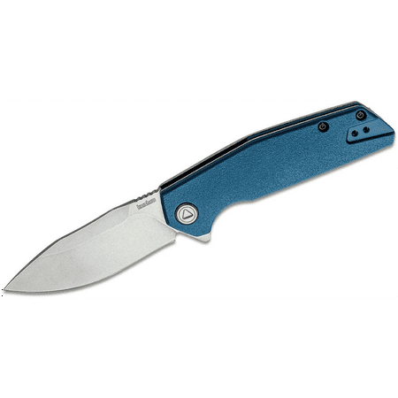 Kershaw Lucid Assisted Open Frame Lock Clip Point Blade EDC Folding Pocket Knife - Blue