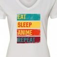 thumbnail image 4 of Inktastic Eat Sleep Anime Repeat Women's V-Neck T-Shirt, 4 of 5