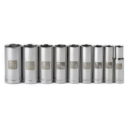 Craftsman Deep Socket Set 9pc. 3/8 in. Drive Easy to Read 34539