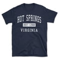 thumbnail image 1 of Hot Springs Virginia Classic Established Men's Cotton T-Shirt, 1 of 1