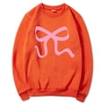 thumbnail image 3 of TINZ Chandail en Molleton Col Rond pour Femmes Motif Nœud Mignon Chandail en Molleton à Manches Longues Chandail-Over Haut Bas Blouse Décontractée Chandail à Capuche Actif pour Femmes, 3 of 4