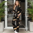 thumbnail image 3 of Xoenoiee Moon Star Space Universe Print Sweatsuits for Women 2 Piece Outfit Track Suit Long Sleeve Pullover High Neck Sweatshirt Baggy Jogger Sweatpants Lounge Sets, Size M, 3 of 7