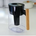 thumbnail image 3 of Better Homes and Gardens Brand Water Filter Pitcher, 10 Cup, Brita Compatible, Wooden Handle, Assembled Product Height Length Width: 10"6"5" Black, 3 of 8