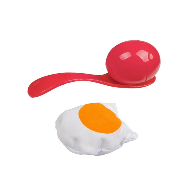 Juego de huevo y cuchara Juegos al aire libre Favores de fiesta Juego de entrenamiento de equilibrio Juego de jardín Juego de carnaval duradero Juego Rojo Sunnimix Juego de relevo de huevo y cuchara
