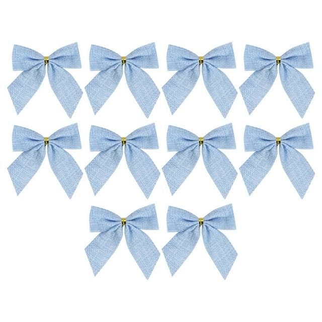 Fabric Christmas Bows 10PCS Various Styles Lightweight for Christmas Tree Garland Decoration