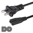 thumbnail image 1 of Cable de energía SatelliteSale 18AWG 2-PRONG PVC Negro 6 pies, 1 of 5