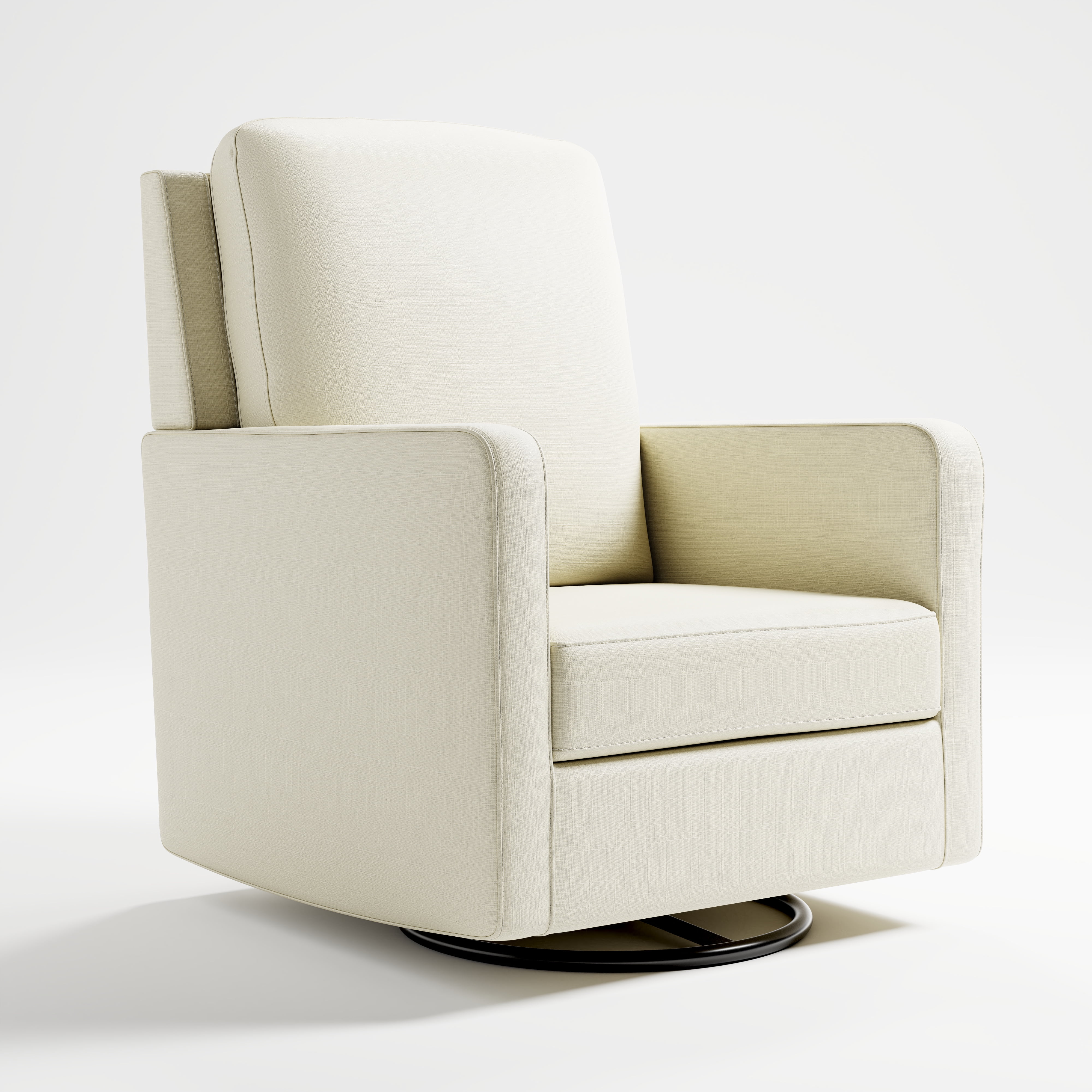 Storkcraft Calabasas Infant Nursery Upholstered Swivel Glider, Pearl