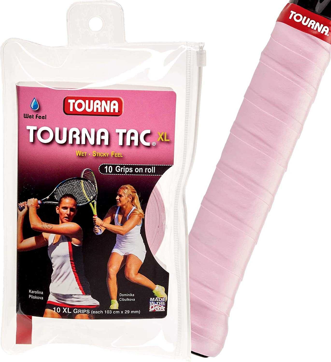 Tourna Tac XL10 Grips on RollWet Sticky Feel 