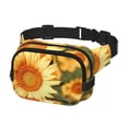 thumbnail image 2 of Balery Golden Sunflower In Field Mochila Cinturón para Mujeres y Hombres, Bolsa de Cintura Impermeable de Doble Capa con Correa, 2 of 9